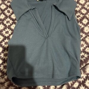 earthbound cropped tanktop with collar